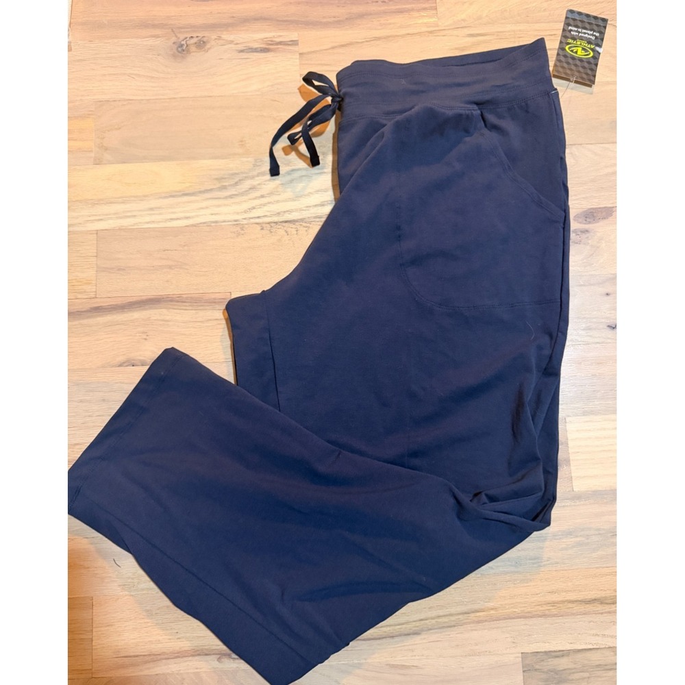 Athletic Works Womens Navy Blue Drawstring Lounge Pants NWT Pockets 3X (22)